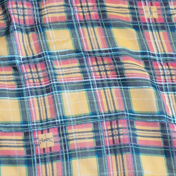 Authentic Saint Laurent Paris Patterned Jacquard Wool Silk Scarf Shawl - Picture 7 of 16